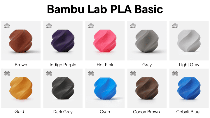 materiales impresion 3D Bambu Lab Ecuador PLA Matte colores oficiales Bambu Lab